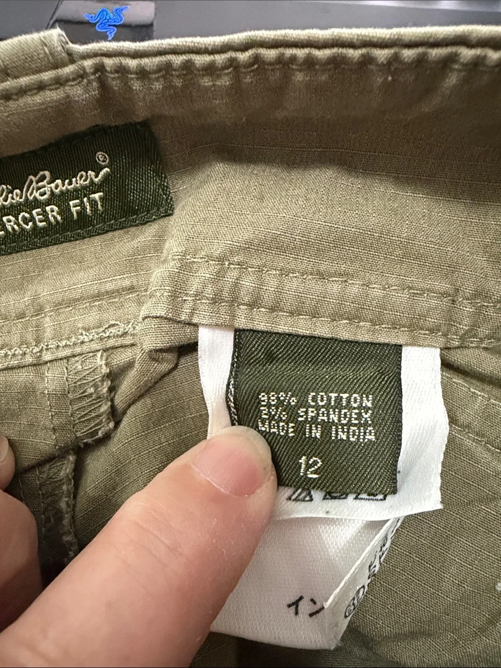 Eddie Bauer Olive Green Cargo Shorts - Picture 4 of 7